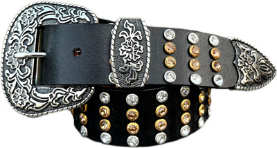 ENTEGRO Men Party, Evening, Casual Black Genuine Leather Belt