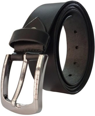 du style Men Casual, Evening, Formal, Party Black Genuine Leather Belt