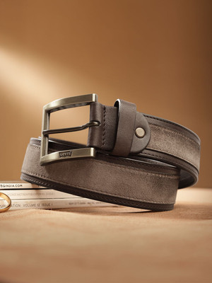 LEVI'S Men Casual Brown Genuine Leather Belt