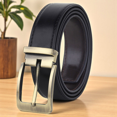 KILLER Men Formal, Casual, Evening, Party Black Texas Leatherite Reversible Belt