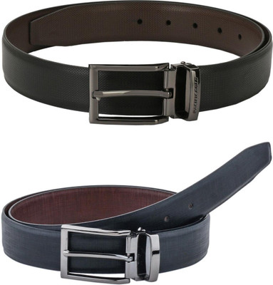 Pacific Gold Men Formal Brown, Black, Brown, Black Artificial Leather Belt