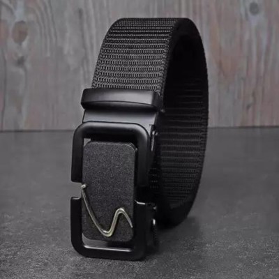 LUXURY LEATHER Boys Casual, Formal, Evening, Party Black Nylon Belt