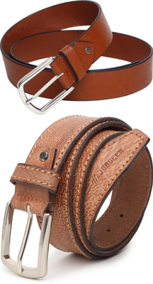 Jungler Men Evening, Party, Formal, Casual Tan, Tan Genuine Leather Belt