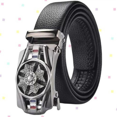 Icongadget Men Casual, Formal, Evening, Party Black Texas Leatherite Belt