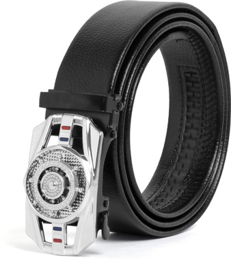 LYVI Men Formal Black Artificial Leather Belt