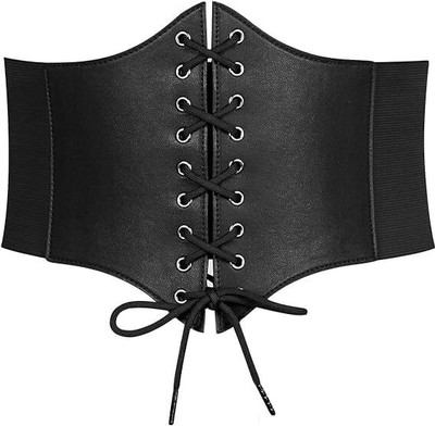 ROMORO Women Black Artificial Leather Belt