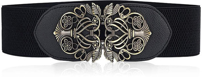 REDHORNS Women Casual, Evening, Formal, Party Black Artificial Leather, Fabric Belt