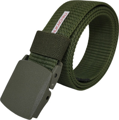 NUKAICHAU Men Casual, Evening, Party Green Nylon Belt