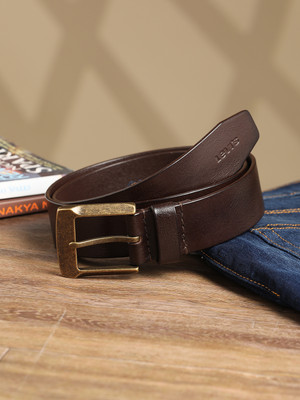 LEVI'S Men Casual Brown Genuine Leather Belt