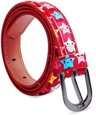 TRYSCO Men & Women Casual, Evening, Formal, Party Red Genuine Leather Belt