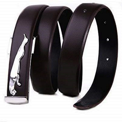 Strapzo Boys Formal, Party, Casual Silver, Black Artificial Leather Belt