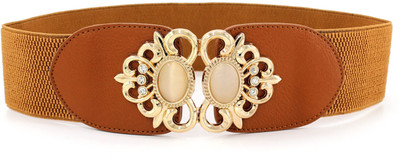REDHORNS Women Casual, Party Brown Artificial Leather, Fabric Belt