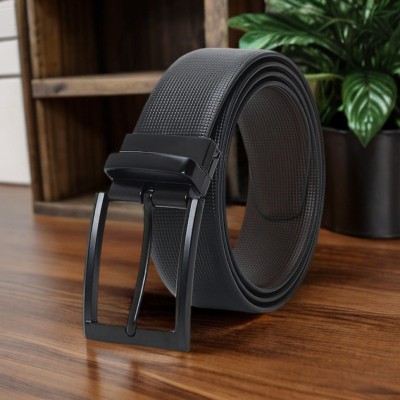 Kastner Men Formal Black Genuine Leather Reversible Belt