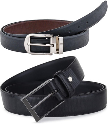 Pacific Gold Men Formal Brown, Black, Black Artificial Leather Belt