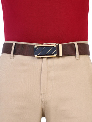 SunShopping Men Casual Brown Nylon Belt