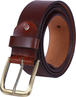 ZNB Men Casual, Evening, Formal, Party Brown Genuine Leather Belt