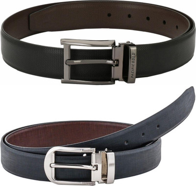 Pacific Gold Men Formal Black, Blue, Brown Artificial Leather Belt
