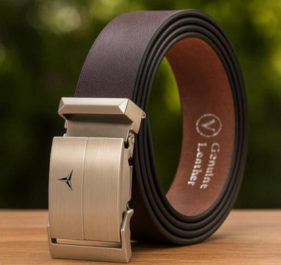 WARCKS Men Formal Brown Genuine Leather Belt