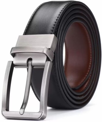 USL Men Black Texas Leatherite Reversible Belt