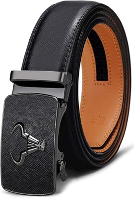 CONTACTS Men Casual Black Genuine Leather Belt