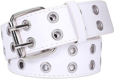 WALLETIN Men & Women Casual White Artificial Leather Belt