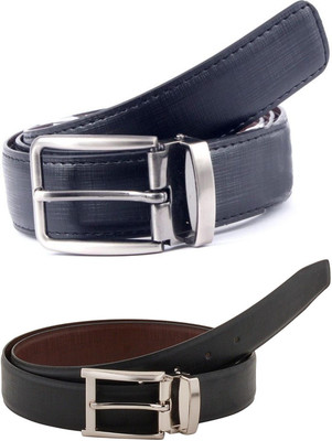 Pacific Gold Men Formal Black, Blue Artificial Leather Belt