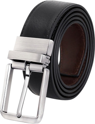 Lakhdatar Men Formal, Casual, Party Black, Brown Genuine Leather, Metal Reversible Belt