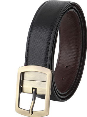METRONAUT Men Formal Black Texas Leatherite Belt