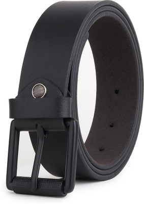 LOOPA Men Formal, Casual, Evening, Party Black Genuine Leather Belt