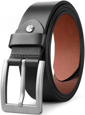 Icongadget Men Casual, Formal, Evening, Party Black Genuine Leather Belt