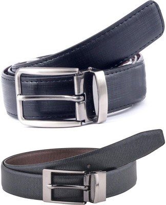 Pacific Gold Men Formal Black, Blue Artificial Leather Belt