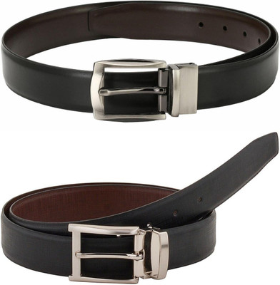 Pacific Gold Men Formal Black Artificial Leather Belt