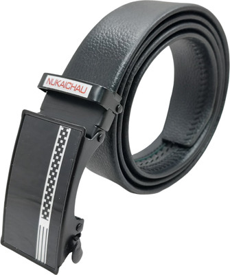 NUKAICHAU Men Formal, Casual, Evening, Party Black Artificial Leather, Texas Leatherite Belt