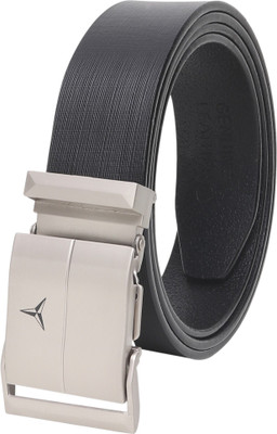 LOOPA Men Formal, Casual, Evening, Party Black Genuine Leather Belt