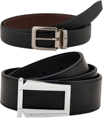 Pacific Gold Men Formal Brown, Black Artificial Leather Belt