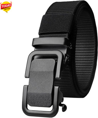 Artisanwear Men Casual Black Nylon Belt