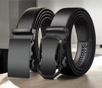 HOBOKEN Men Casual, Formal, Party Black Artificial Leather Belt