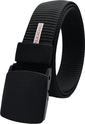 NUKAICHAU Men Casual, Evening, Party Black Nylon Belt