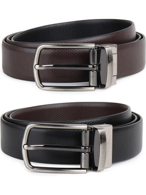 LOUIS PHILIPPE Men Formal, Casual, Party Black, Brown Artificial Leather Reversible Belt