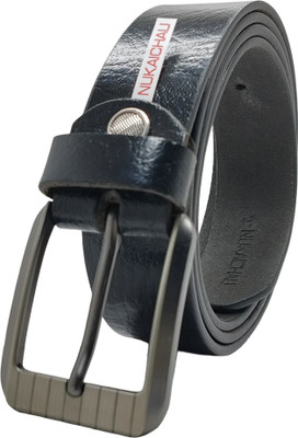 NUKAICHAU Boys & Girls Formal, Casual, Evening, Party Black Genuine Leather Belt