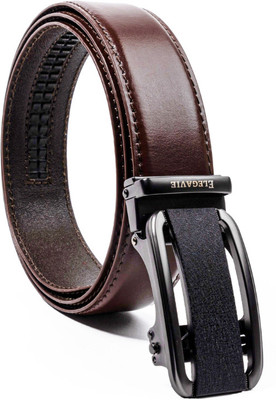 Elegavie Men Formal Brown Genuine Leather Belt