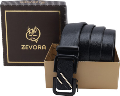 ZEVORA Men Casual, Formal, Party Black Artificial Leather Belt