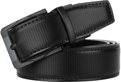 METRONAUT Men Formal Black Texas Leatherite Reversible Belt