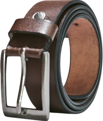 CANNY Men & Women Formal, Casual, Evening, Party Brown Genuine Leather, Metal Belt