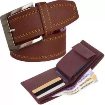 Icongadget Men Casual, Formal, Evening, Party Brown Synthetic Belt