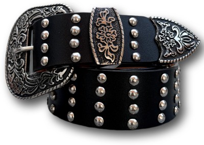 ENTEGRO Men Casual, Evening, Party Black Genuine Leather Belt