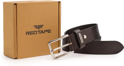 RED TAPE Men Formal Brown Genuine Leather Belt