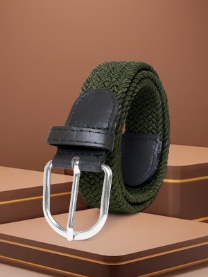 LOOPA Men & Women Formal, Casual Green Nylon Belt