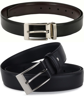 Pacific Gold Men Formal Brown, Black Artificial Leather Belt