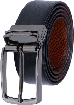 ZNB Men Casual, Evening, Formal, Party Black Genuine Leather Reversible Belt